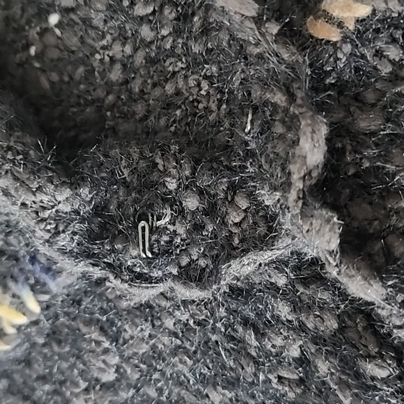 NEW! Janice Apparel Cozy Popcorn Knit Cross Stitch Pattern Cardigan Sweater OSFM - Picture 8 of 10